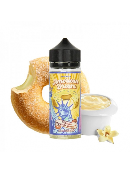 E LIQUIDE VANILLA CREAM DONUT 100ML AMERICAN DREAM - SAVOUREA-Eliquides-alavape.com