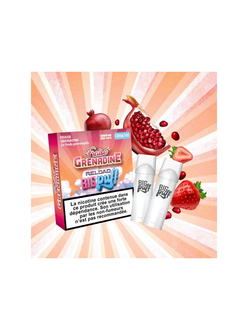 CARTOUCHES PUFF FRAISE GRENADINE / 2PCS - BIG PUFF RELOAD-PUFFS-alavape.com