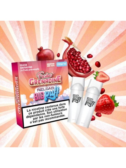 CARTOUCHES PUFF FRAISE GRENADINE / 2PCS - BIG PUFF RELOAD-PUFFS-alavape.com CARTOUCHES PUFF FRAISE GRENADINE / 2PCS - BIG PUFF RELOAD-PUFFS-alavape.com