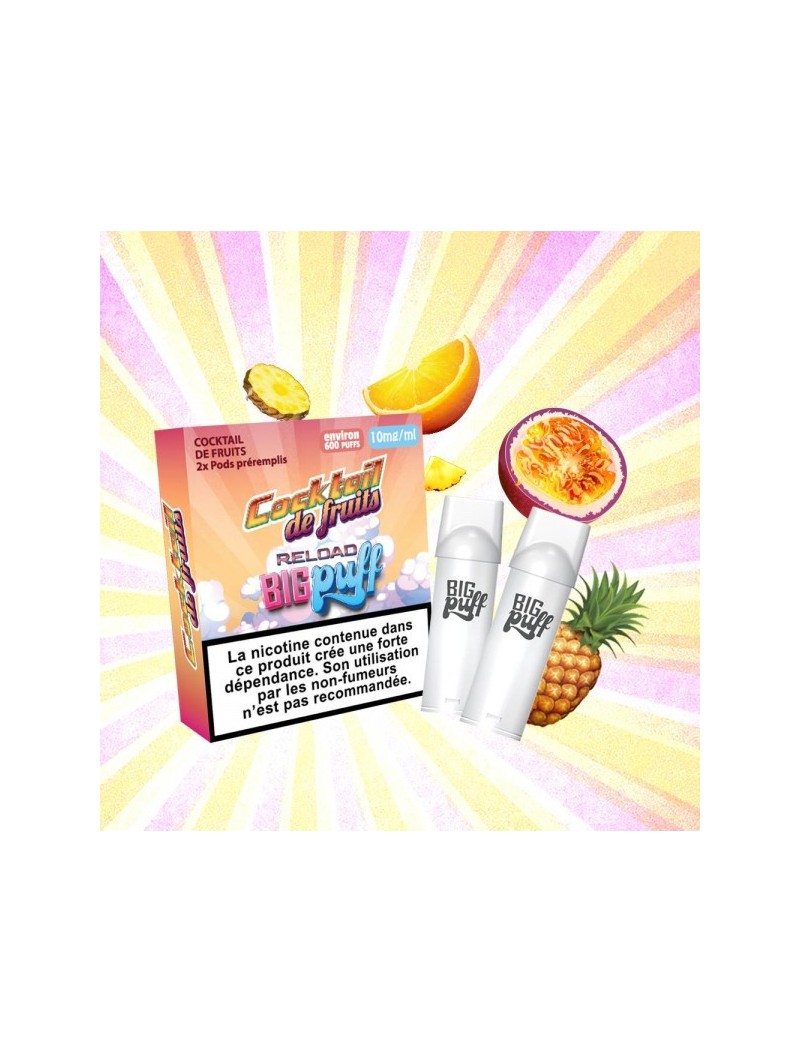 CARTOUCHES PUFF COCKTAIL DE FRUITS / 2PCS - BIG PUFF RELOAD-PUFFS-alavape.com
