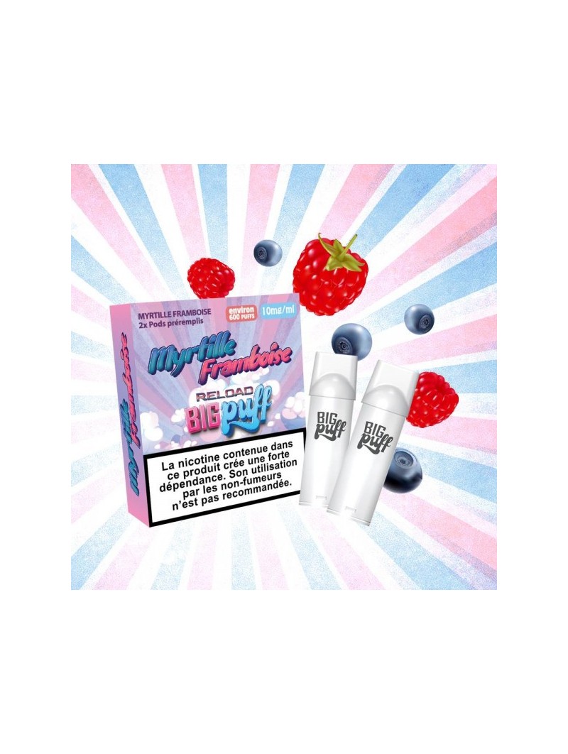 CARTOUCHES PUFF MYRTILLE FRAMBOISE / 2PCS - BIG PUFF RELOAD-PUFFS-alavape.com