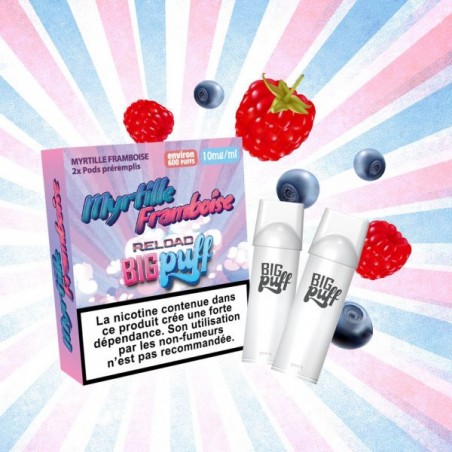 CARTOUCHES PUFF MYRTILLE FRAMBOISE / 2PCS - BIG PUFF RELOAD-PUFFS-alavape.com