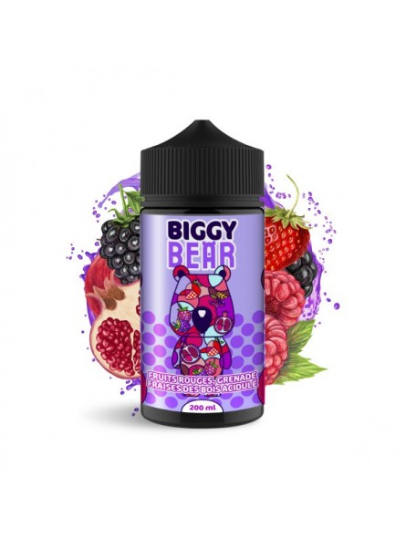 E LIQUIDE FRUITS ROUGES GRENADE FRAISE DES BOIS ACIDULÉE 200ML - BIGGY BEAR-Eliquides-alavape.com